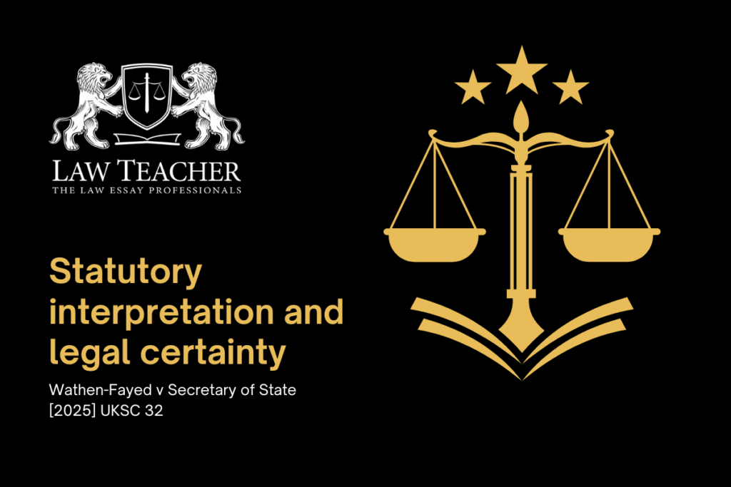 Statutory interpretation and legal certainty